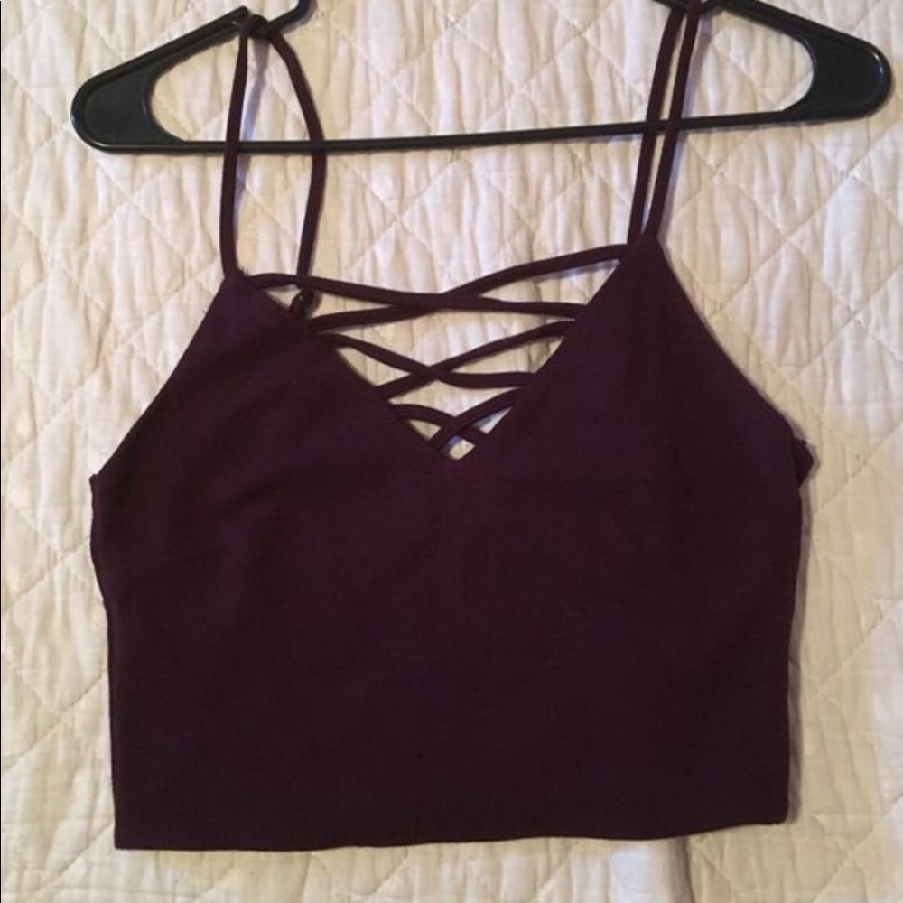 Purple crop top